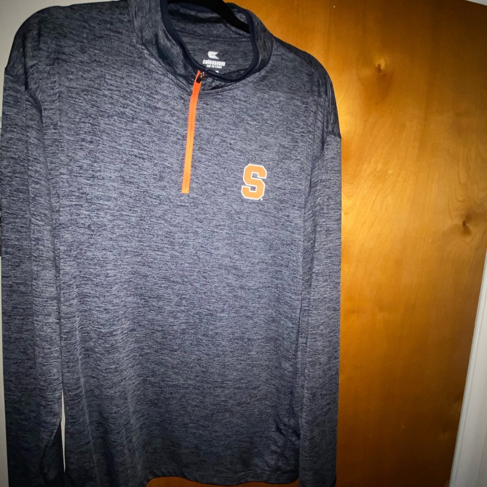 Syracuse pullover neck zip up long sleeve shirt XL